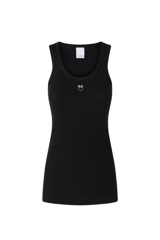 25SS 핑코 민소매 티셔츠 100807A2C1Z99 Black