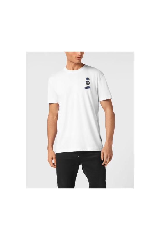 25SS 필립 플레인 반팔 티셔츠 SAEC MTK8165 PJY002N01 White - PHILIPP PLEIN