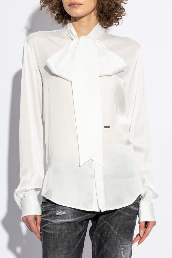 25SS 디스퀘어드2 블라우스 S75DL0893 S78302100 White - DSQUARED2
