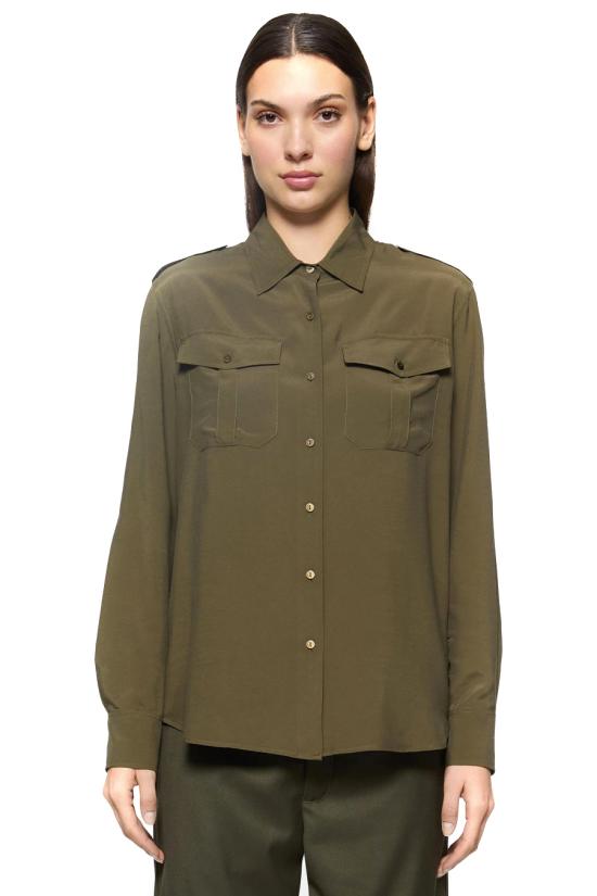  돈답 셔츠 DC379 IF0040D XXX633 Green - DONDUP