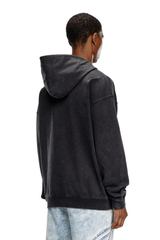  디젤 후드 멀티 레이어드 로고 프린트 블랙 A15267 0TJAZ9XX Multicolor - DIESEL