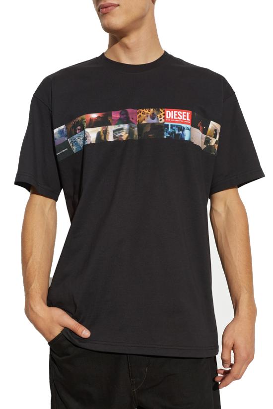 24FW 디젤 반팔 티셔츠 A16476 0AKAK9XX Multicolor - DIESEL