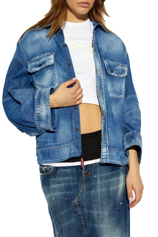  디스퀘어드2 데님 셔츠 S75DL0883 S30341470 Blue - DSQUARED2