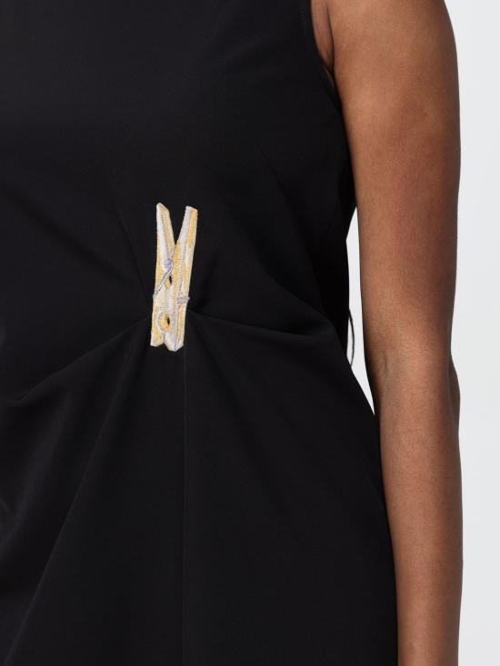 25FW 모스키노 미디 원피스 04043722 1555 Black - MOSCHINO