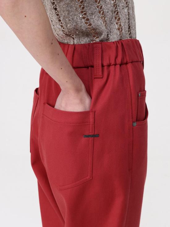 25SS 브루넬로 쿠치넬리 크롭 팬츠 MA126P8417 C7901 Red - BRUNELLO CUCINELLI
