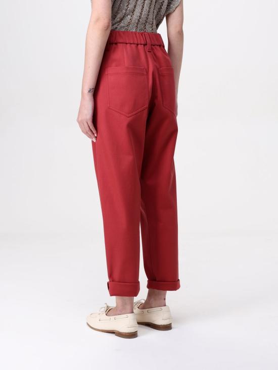 25SS 브루넬로 쿠치넬리 크롭 팬츠 MA126P8417 C7901 Red - BRUNELLO CUCINELLI