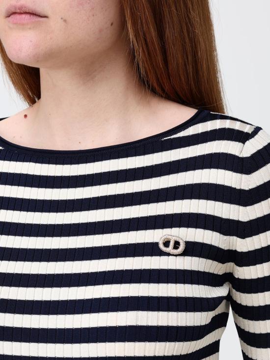 25FW 트윈셋 긴팔 티셔츠 251TP3471 12342 Blue - TWINSET