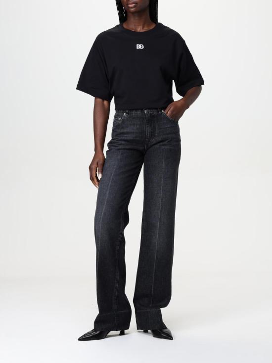 25SS 돌체앤가바나 반팔 티셔츠 F8U10ZGDCYD N0000 Black - DOLCE & GABBANA