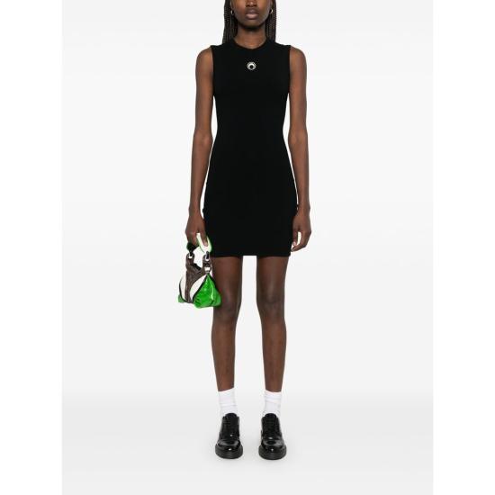 25SS 마린세르 숏 원피스 WDR328ACKNI0511BK99 BLACK DOM - MARINE SERRE