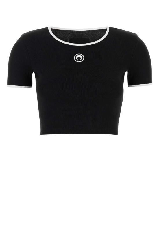 25SS 마린세르 반팔 티셔츠 WTO087ACJER0008 BK99 BLACK DOM