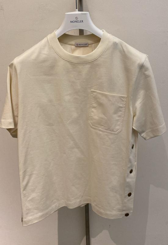 25SS 몽클레어 코튼 티셔츠 포켓 8C0002089A4U050 WHITE IVORY DOM