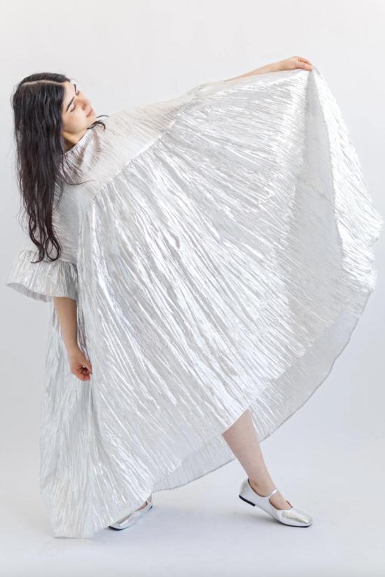  Nettle Studios 라운지 웨어 네틀 스튜디오 머쉬룸 드레스 실버 메탈릭 - OTHER BRANDS