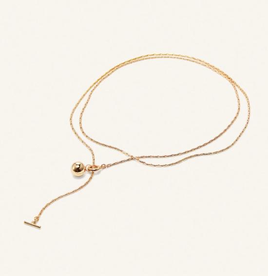  제니 버드 목걸이/팬던트 콘스턴스 랩 네크리스 골드