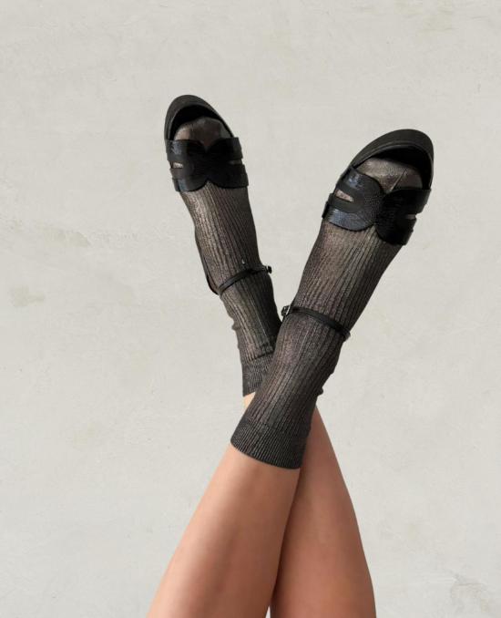  마리아 라 로사 양말 실크  그레이