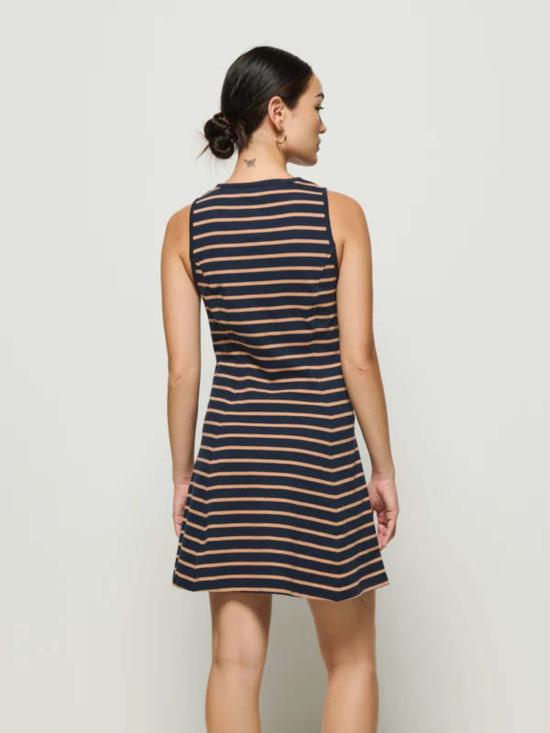 네이션 리미티드 숏 원피스 제이나 드레스 라떼 스트라이프 - NATION LTD
