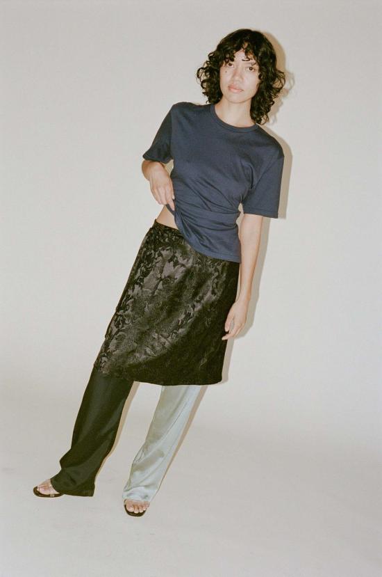  Sophia Fish 숏 스커트 소피아 피쉬 랩  자카드 - OTHER BRANDS