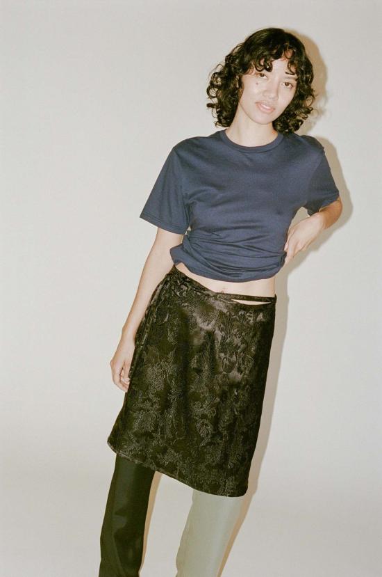  Sophia Fish 숏 스커트 소피아 피쉬 랩  자카드