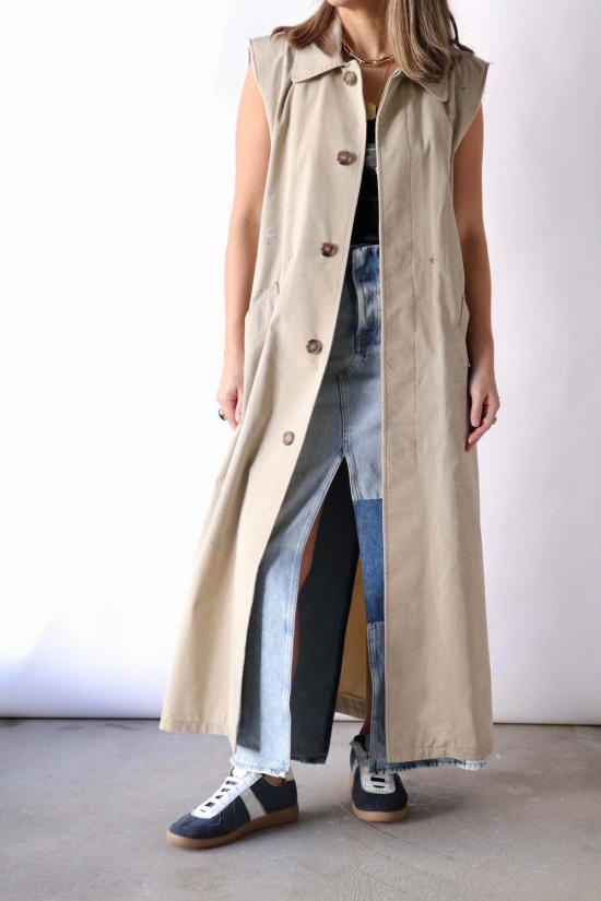 MM6 메종마르지엘라 트렌치 코트 Mm6 메종 마르지엘라 슬리브리스 - MM6 MAISON MARGIELA
