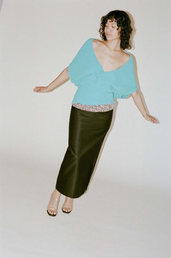  Michelle Del Rio 롱 스커트 미셸 델 리오 소피아 스커트 블랙 - OTHER BRANDS