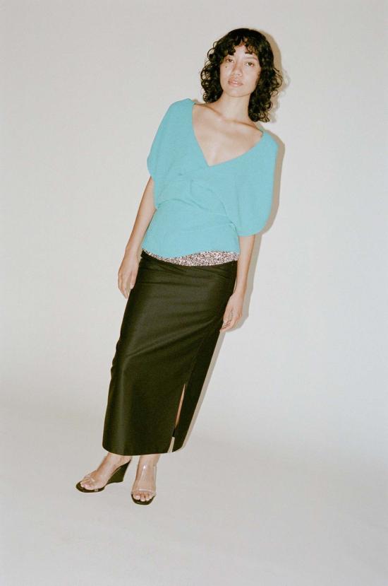  Michelle Del Rio 롱 스커트 미셸 델 리오 소피아 스커트 블랙 - OTHER BRANDS