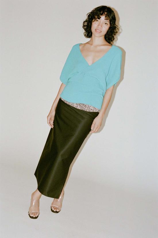  Michelle Del Rio 롱 스커트 미셸 델 리오 소피아 스커트 블랙 - OTHER BRANDS