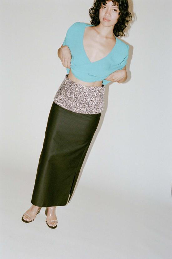  Michelle Del Rio 롱 스커트 미셸 델 리오 소피아 스커트 블랙
