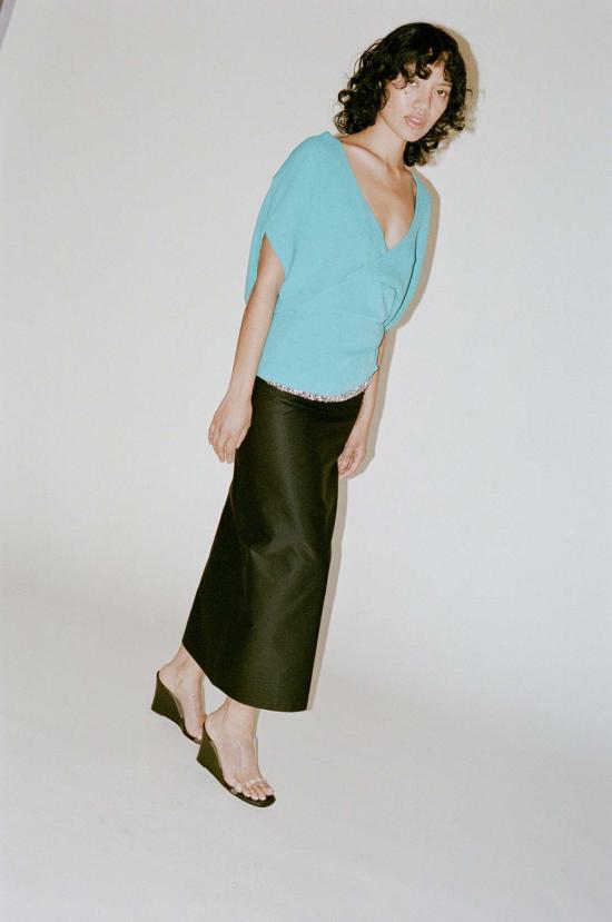  Michelle Del Rio 롱 스커트 미셸 델 리오 소피아 스커트 블랙 - OTHER BRANDS