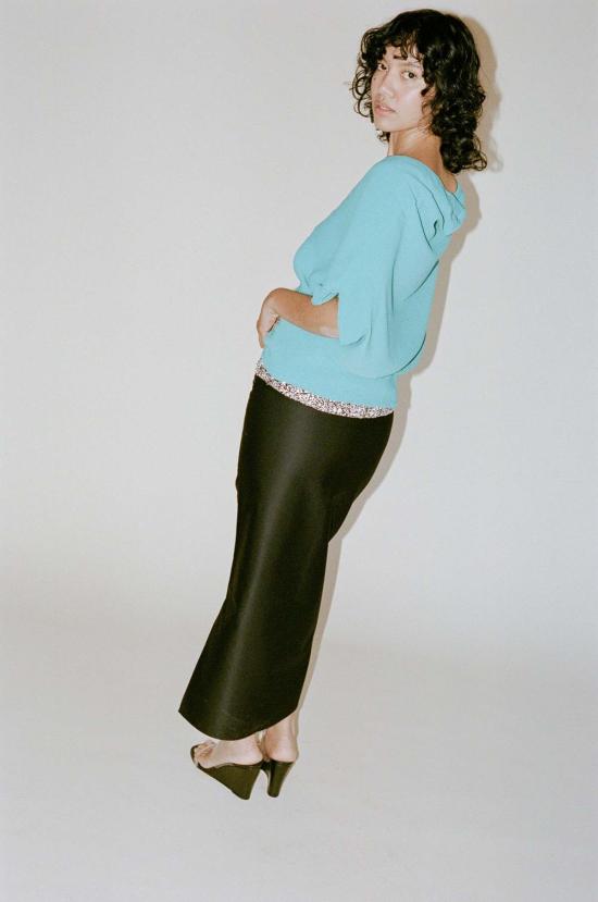  Michelle Del Rio 롱 스커트 미셸 델 리오 소피아 스커트 블랙 - OTHER BRANDS