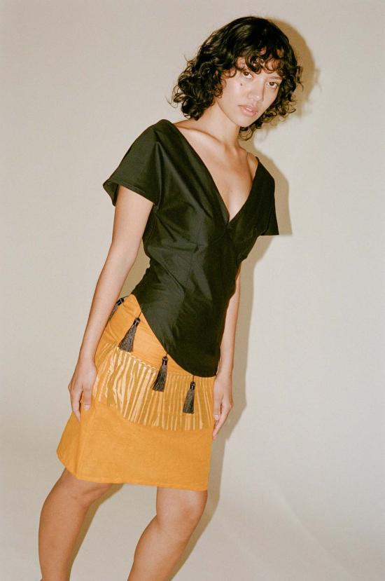  Michelle Del Rio 숏 스커트 셀레스트  오렌지 - OTHER BRANDS