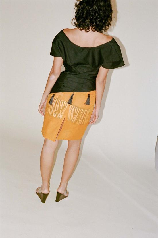  Michelle Del Rio 숏 스커트 셀레스트  오렌지 - OTHER BRANDS