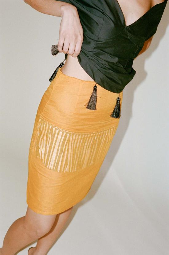  Michelle Del Rio 숏 스커트 셀레스트  오렌지 - OTHER BRANDS