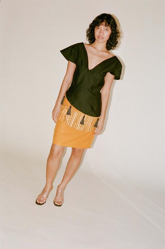  Michelle Del Rio 숏 스커트 셀레스트  오렌지