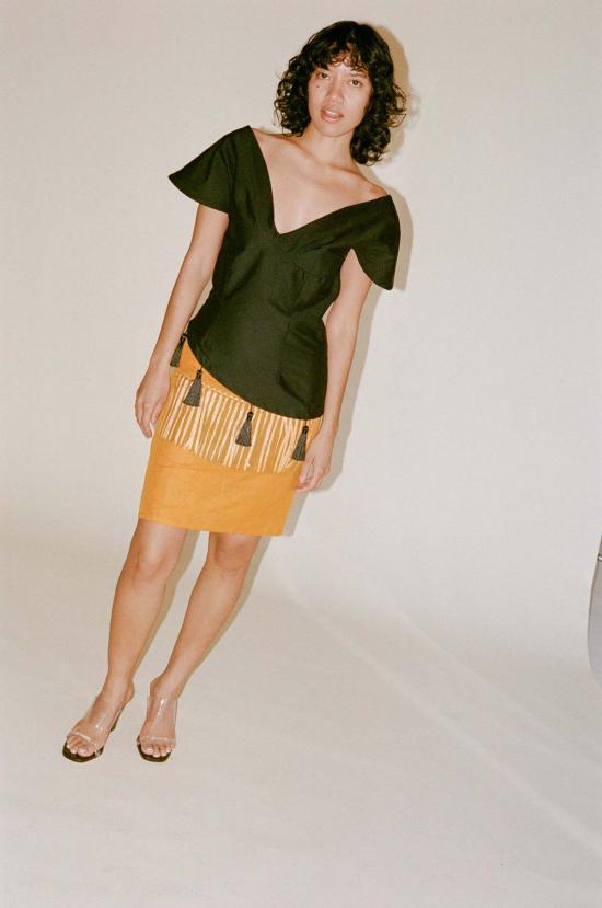  Michelle Del Rio 숏 스커트 셀레스트  오렌지 - OTHER BRANDS