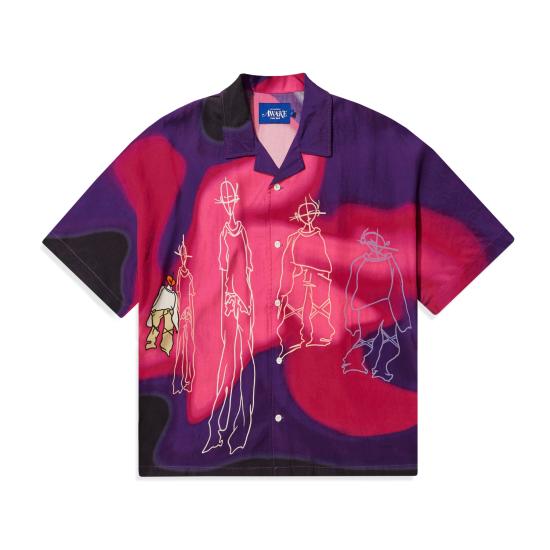  어웨이크 NY 반팔 셔츠 AWKM241MRSH001PP PURPLE DOM