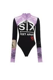 25SS 마린세르 바디수트 티셔츠 MRSW251PRTO017BK BLACK DOM