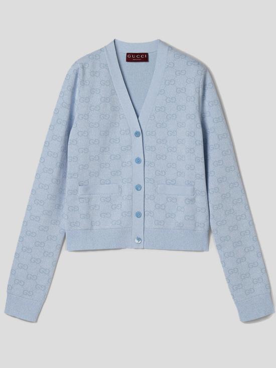 25SS 구찌 긴팔 티셔츠 818735 XKEOH4546 Light blue white