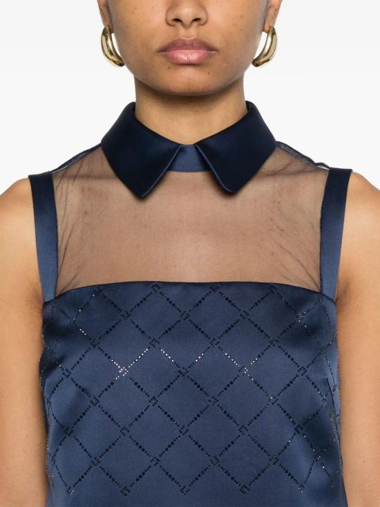 25SS 엘리자베타프랜치 숏 원피스 AB79652E2 DC8 SEA - ELISABETTA FRANCHI