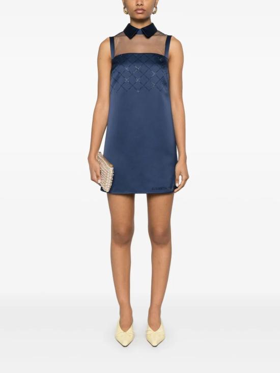 25SS 엘리자베타프랜치 숏 원피스 AB79652E2 DC8 SEA - ELISABETTA FRANCHI