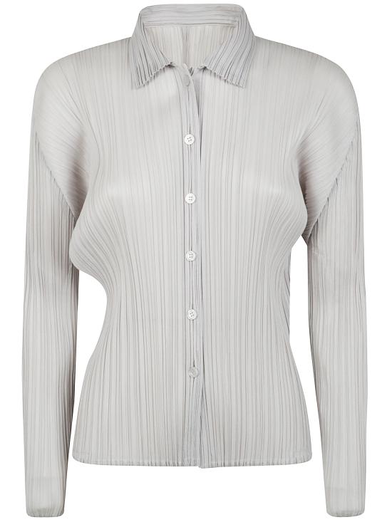 25SS 플리츠플리즈 블라우스 PP56JJ105 10 LIGHT GRAY