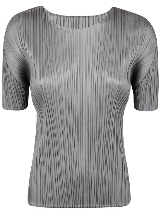 25SS 플리츠플리즈 반팔 티셔츠 PP56JK103 12 GRAY