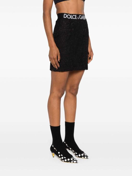  돌체앤가바나 미디 스커트 F4CNKTFLRFFN0000 Black - DOLCE & GABBANA