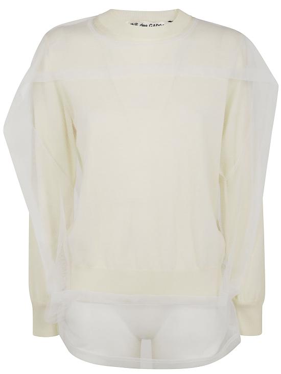 25SS 꼼데가르송 블라우스 GO B019 1 OFF WHITE WHITE - COMME DES GARCONS