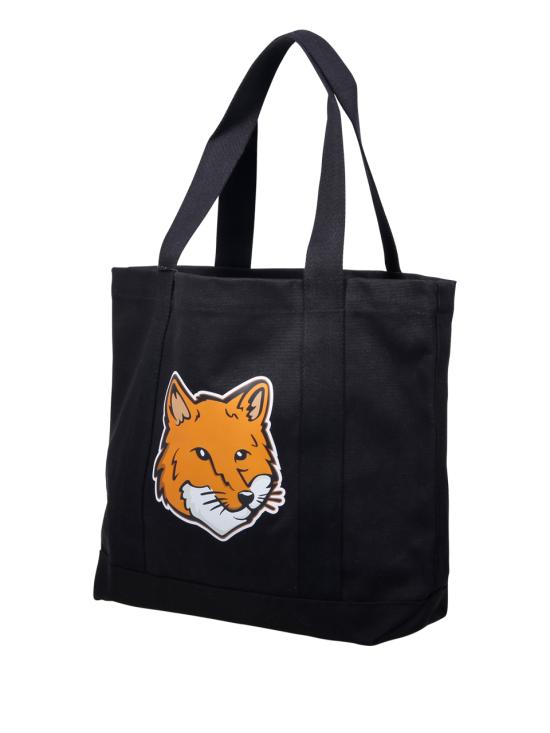 25SS 메종키츠네 폭스 헤드 토트백  LW05101WW0050 P199 BLACK - MAISON KITSUNE