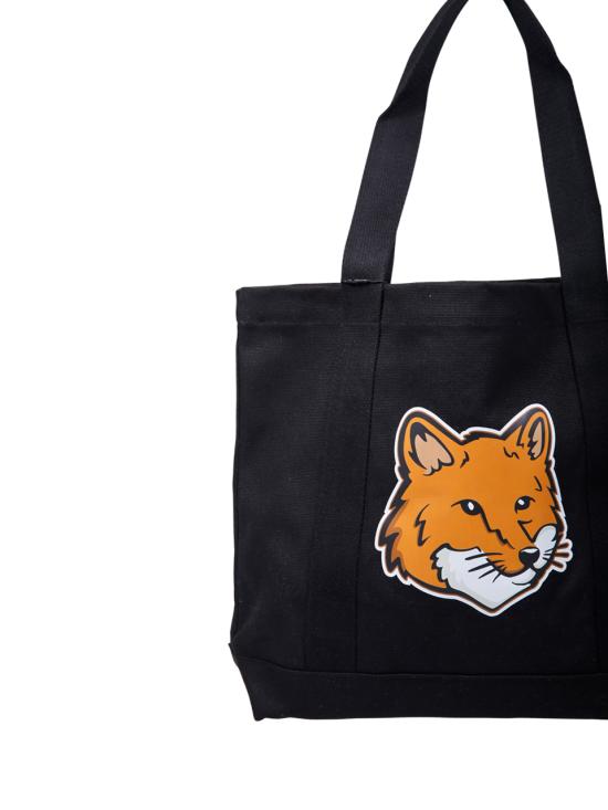 25SS 메종키츠네 폭스 헤드 토트백  LW05101WW0050 P199 BLACK - MAISON KITSUNE