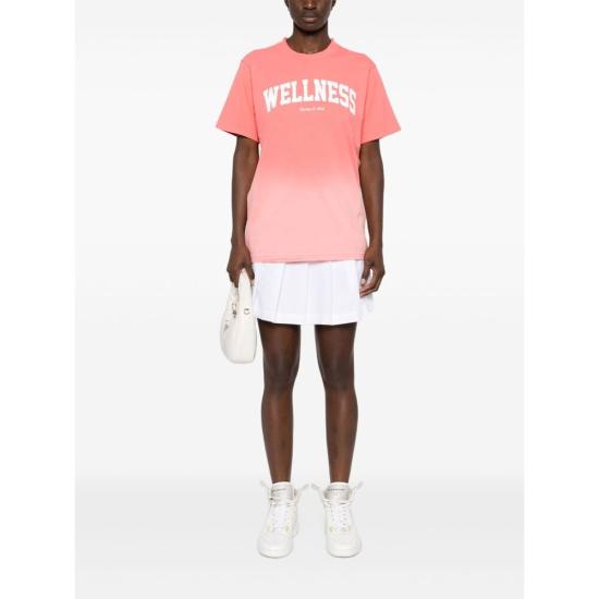 24FW 스포티앤리치 반팔 티셔츠 TO042S413WP PINWH PINK - SPORTY & RICH