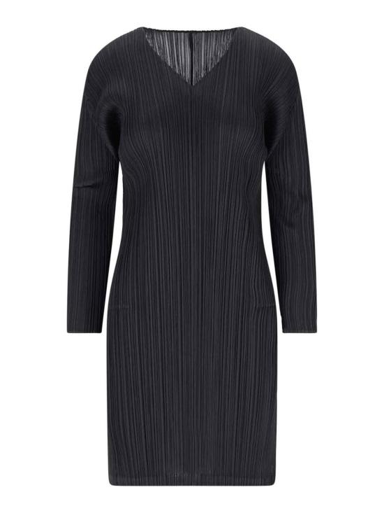  플리츠플리즈 미디 원피스 PP56JT12215 Black