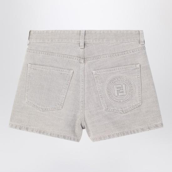 25SS 펜디 데님 숏팬츠 FLP861ASMB Brown - FENDI