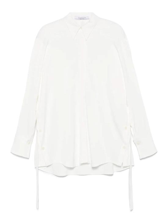  ANOTHER TOMORROW 블라우스 A424BL094VIOFFWHITE White