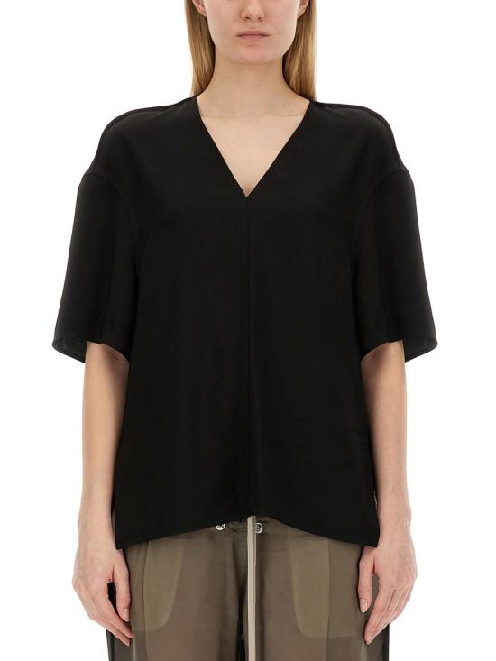 25SS 릭 오웬스 반팔 티셔츠 RP01D2236 Y09 BLACK