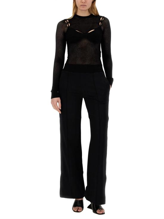  오프화이트 긴팔 티셔츠 OWHT020 S24KNI0011010 BLACK - OFF WHITE